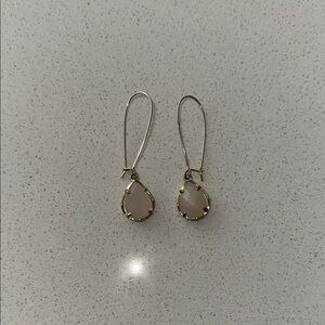 Kendra Scott Gold and light pink Teardrop Earrings